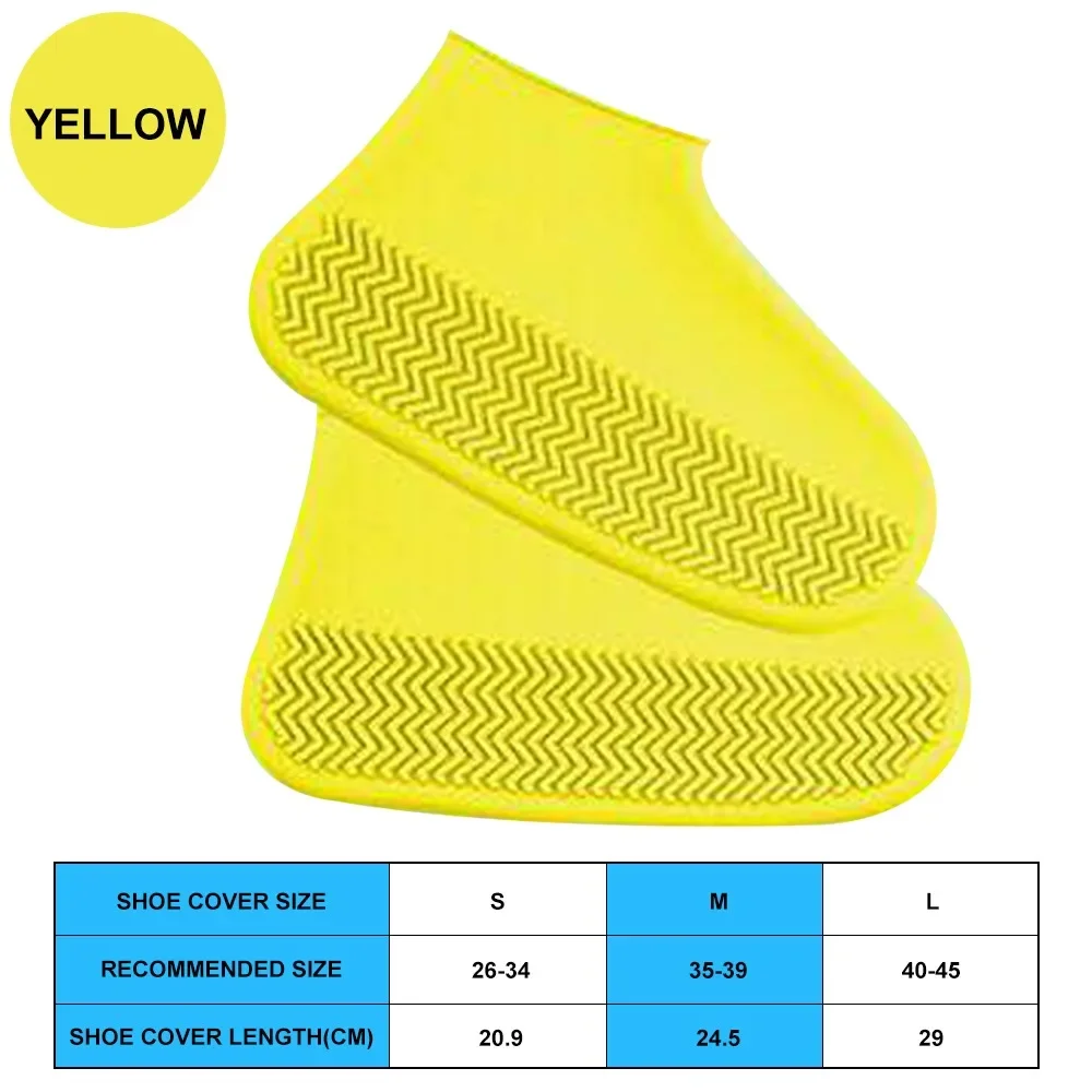 Waterproof Shoe Covers Silicone Anti-Slip Rain Boots Unisex Sneakers Protector for Outdoor Rainy Day Reusable Rain Shoe Cover - Image 20