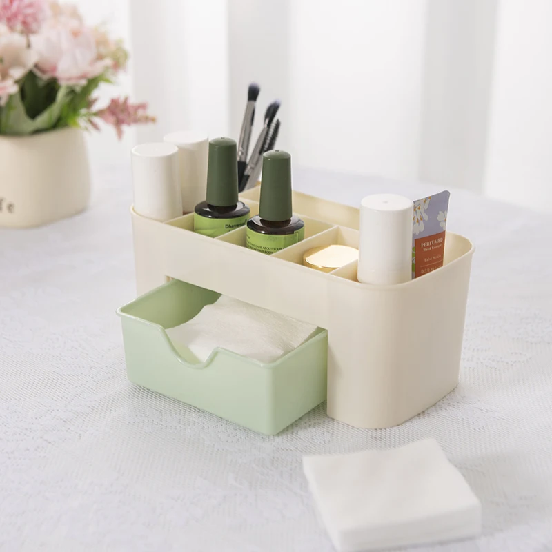 Nail Storage Box Container Cotton Swab Storage Box Accessories Cleaning Desktop Tools Multifunctional Jewelry Box Cosmetic Stor - Image 2