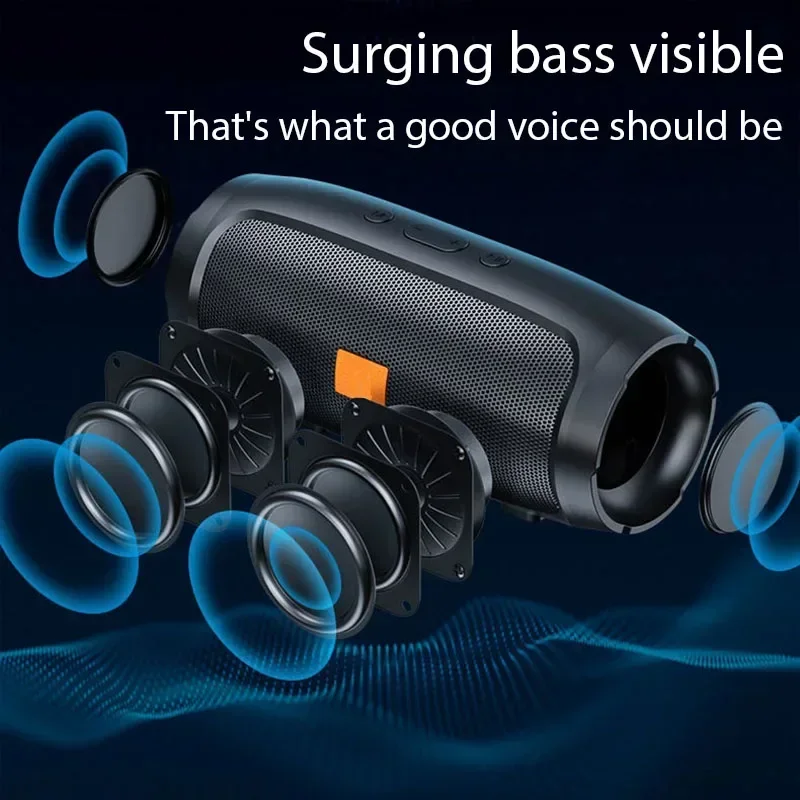 Portable Subwoofer Bluetooth Speakers Outdoor Stereo Surround Waterproof Loudspeaker Wireless Sound Box Support FM Radio TF Card - Image 6