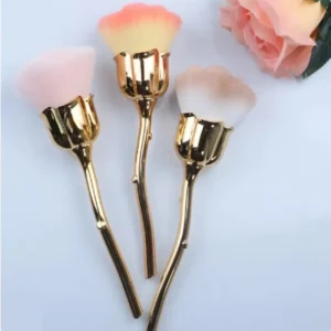 Rose-shaped Manicure With Nail Brush Art Brush Nail Accessories Tool Popular Round Makeup Polishing Dust Removal Brush