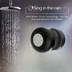 Portable Bluetooth Wireless Waterproof Speaker With Suction Cup Small Stereo For Car Bathroom Mobile Music Listening Device