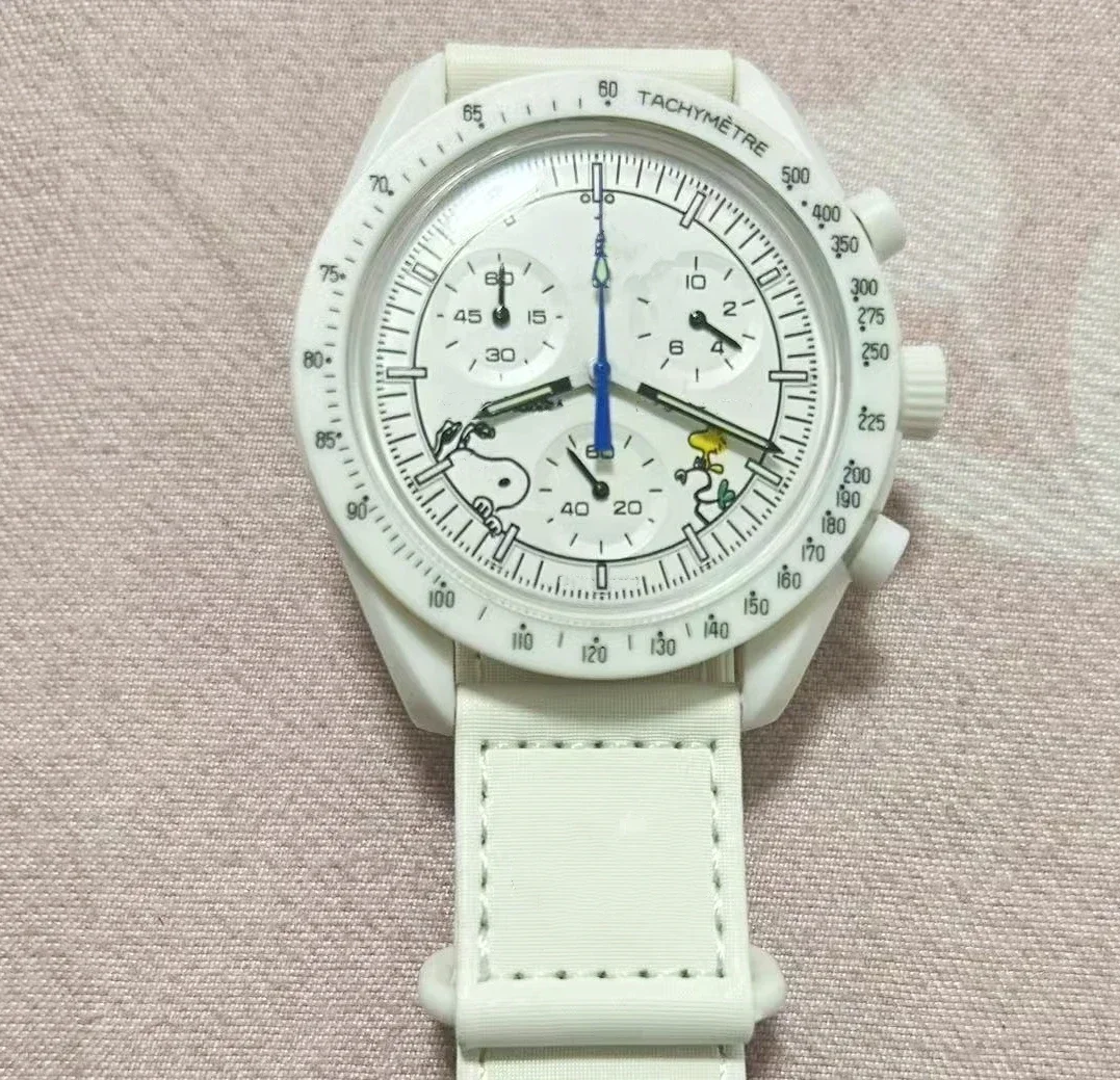 2025 Newest High Quality Wantch Men's and Women's Moon Mercury Quartz Chronograph Watch Celestial Galaxy Dial 6-Hand Hot Sale - Image 11