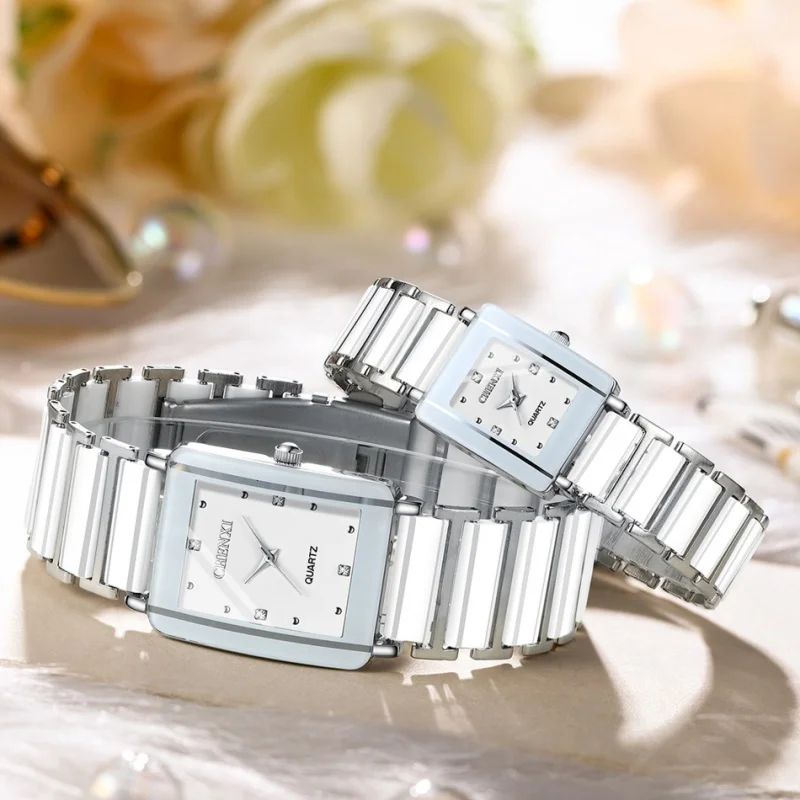 CHENXI 104A Brand Men Quartz Watch Elegant Square Dial reloj Ceramic Strap Waterproof Simple montre Lady Fashion Couple Watches - Image 5