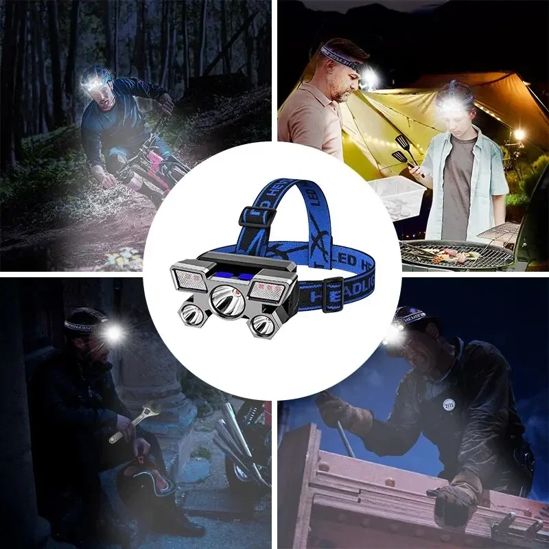 Powerful Rechargeable Head Flashlight for Fishing Led Headlamp Nitecore Camping Headlights Hunting Torch Hiking Front Lanterns - Image 6