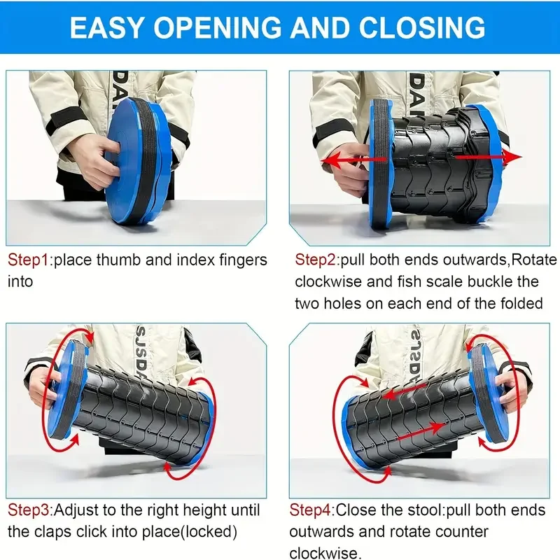 Portable Expandable Stool For Outdoor Activities, Lightweight Folding Stool For Traveling, Fishing And Hiking, Outdoor Camping - Image 6