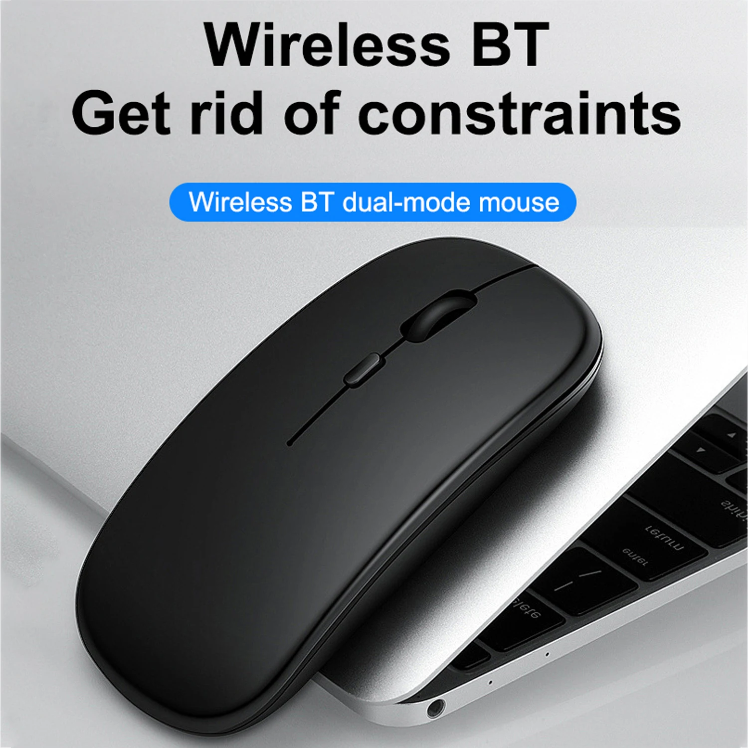 Portable Wireless Mouse Bluetooth-compatible 2.4GHz Dual Modes Computer Mice with Nano Receiver for Notebook PC Laptop Macbook - Image 2