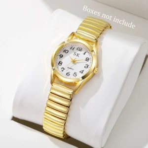 Elegant Small Dial Women Watches Fashion Elastic Strap Quartz Watch Reloj Mujer(Without Box)