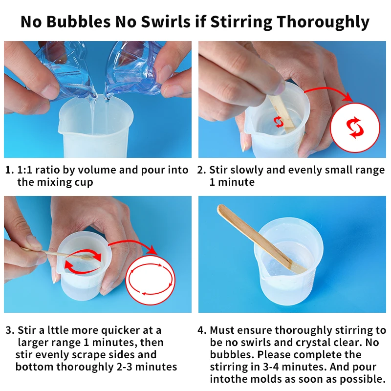 1:1 Crystal Clear Epoxy Resin Kit High Gloss & Bubbles Free Art Resin Supplies for Coating and Casting Craft DIY Jewelry Making - Image 3