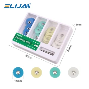 40pcs/Box Dental Composite Polishing Disc Gross Reduction Contouring Mandrel Stripes for Ceramics and Glass Ionomer Restorations