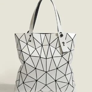 Geometric pattern tote bag, stylish shoulder bag, fashionable handbag, suitable for daily use, casual
