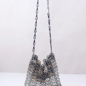 Popular metal sequins with large capacity mobile phone crossbody chain bag DIY handmade bag for women's fashion trend