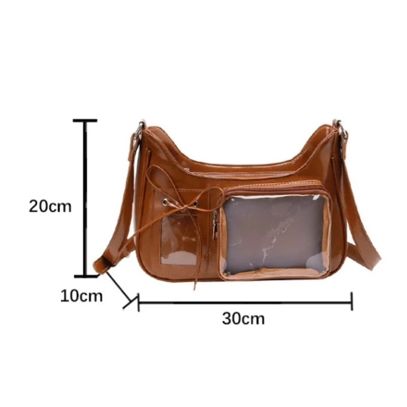 Y2k Japanese Harajuku Shoulder Bag Womens Transparent Ita Bag Girls School Crossbody Bags for Women Female Designer Handbags - Image 5